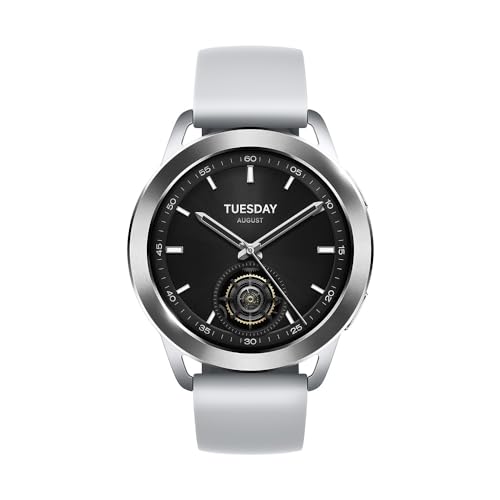 Xiaomi Watch S3 Smartwatch, 1,43" AMOLED Display, bis zu 15 Tage Akkulaufzeit, austauschbare Lünette, Schlaf-, Puls- und Sport-Tracking, MIUI Watch OS, Silber von Xiaomi
