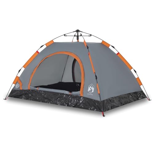 Campingzelt 3 Personen Grau und Orange Quick Release, Xichuzi Caming Zelt, Camping Tents, Camping-Zelt - 4004167 von Xichuzi