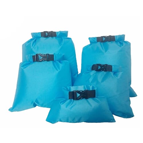 Xiedonse 5 x wasserdichte Trockensäcke mit Schnalle, für Camping, Kajak, Rucksackreisen, a von Xiedonse