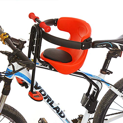 Fahrradsitz Kinder Vorne Kindersitz Fahrrad Sicherheits-Kindersitz Mit Pedal und Sicherheitsbügel, für Mountainbikes,Citybikes,Falträder, für Mountainbike bis 30 kg, von 8 Monaten bis 6 Jahren von Xigner