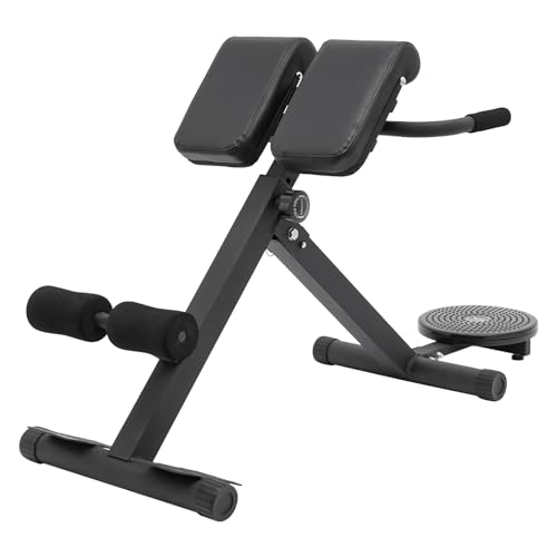 Hyperextension Rückentrainer - Multifunktionale Hantelbank mit Beincurler, verstellbare und klappbar für Zuhause - Römischer Stuhl für Fitness und Training im Home Gym von Xigner