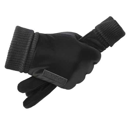 Xijobido Thermohandschuhe Herren,Herrenhandschuhe für kaltes Wetter - Touchscreen-Outdoor-Wärmehandschuhe,Verdickte Wintersporthandschuhe, wasserdichte Thermo-Fahrhandschuhe, warm für kaltes von Xijobido