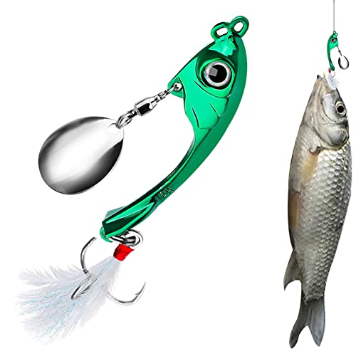 Ximan VIB Tremor Sequins Forellenköder zum Schwimmen, Forellenköder aus Metall, Minnow Popper Crank Baits mit Haken für Forellen, Süßwasser von Ximan