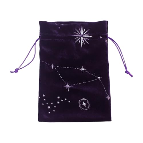 Xinhuju Tarot-Tasche, Tarot-Tasche | Kordelzug-Tarot-Kartentasche | Multifunktionale Würfel-Schmucktasche, Aufbewahrungstasche für Oracle-Deck, Spielkarten, Tarotkarten von Xinhuju