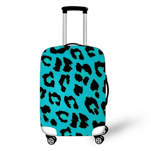 Kofferschutzhülle Elastisch Kofferhülle 19-32 Zoll Leopard Gepäck Cover Elastische Stretch Trolley Case Schutzhülle Luggage Cover Waschbare Staubdichte Kofferbezug (Farbe 1,XL(29-32inch)) von Xisnuient