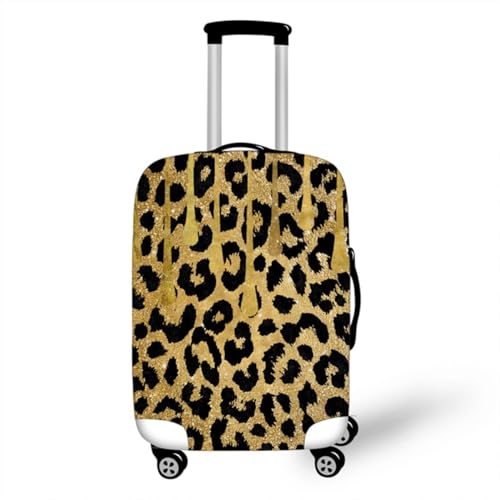 Kofferschutzhülle Elastisch Kofferhülle 19-32 Zoll Leopard Gepäck Cover Elastische Stretch Trolley Case Schutzhülle Luggage Cover Waschbare Staubdichte Kofferbezug (Farbe 4,XL(29-32inch)) von Xisnuient