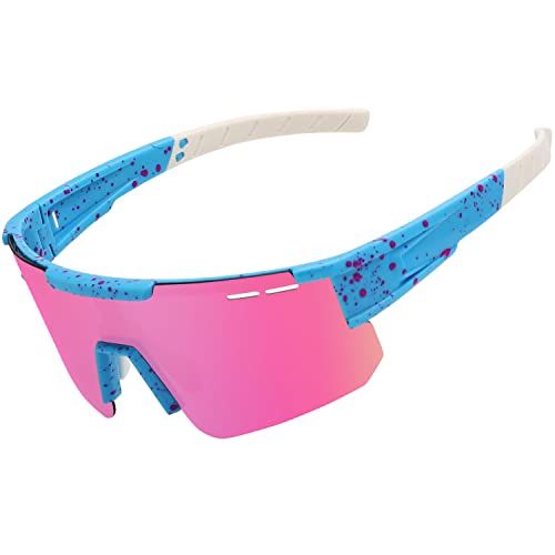 Xiyalai Fahrradbrille,Sportbrille Radsport Brillen für Herren und Damen,UV400 Schutz für Outdoor Sports, MTB,Autofahren,Laufen,Angeln,Biking Brille von Xiyalai