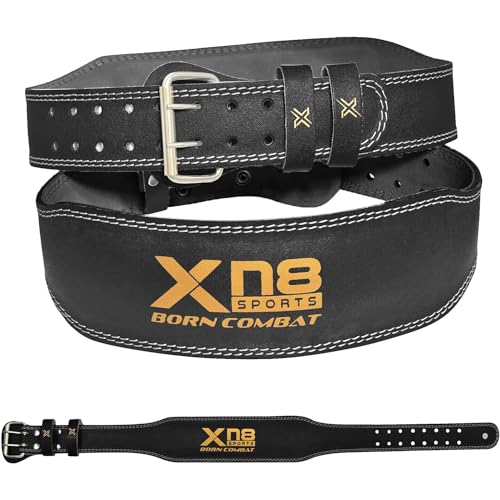 XN8 Gewichthebergürtel 6” Fitness-Gürtel für Bodybuilding, Krafttraining, Gewichtheben Gepolstert Gym Weight Lifting Belt und Crossfit Training-Trainingsgürtel für Damen und Herren von Xn8 Sports