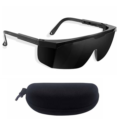 XoeLLe UV Schutzbrille, Sicherheitsbrille mit Brillenetui, Laser Schutzbrille IPL 190nm-2000nm, Blendschutzbrillen Laser Brille für Schönheit Laser Haarentfernung Rostentfernung Graviermaschinen von XoeLLe