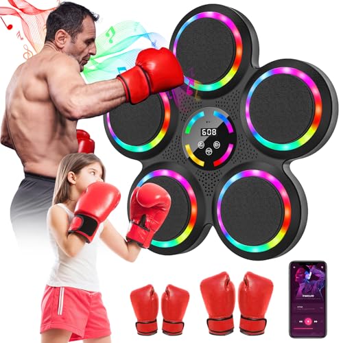 Music Boxing Machine, Smart Elektronische Boxmaschine LED Wandmontiertes Boxziel mit Boxhandschuhen, 9 Geschwindigkeiten, 9 Modi, Automatische Zählung, Geschenk Für Erwachsene und Kinder Exercise Music Boxing Machine, Smart Elektronische Boxmaschine LED Wandmontiertes Boxziel mit Boxhandschuhen, 9 Geschwindigkeiten, 9 Modi, Automatische Zählung, Geschenk Für Erwachsene und Kinder Exercise von Xoeminor