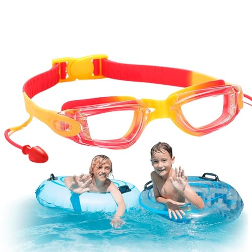 Xtauaguh Kinderbrille zum Schwimmen 8-12,Kinderschwimmbrille - Schwimmbrille Antibeschlag-Schwimmbrille mit Ohrstöpseln | Wasserdichte Schwimmbrille, Schwimmbrille zum Schwimmen, Pool-und Mädchen von Xtauaguh