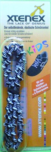 Xtenex Schnürsenkel Kids, Schwarz/Weiß, 50 cm, 0836671006023 Xtenex Schnürsenkel Kids, Schwarz/Weiß, 50 cm, 0836671006023 von Xtenex