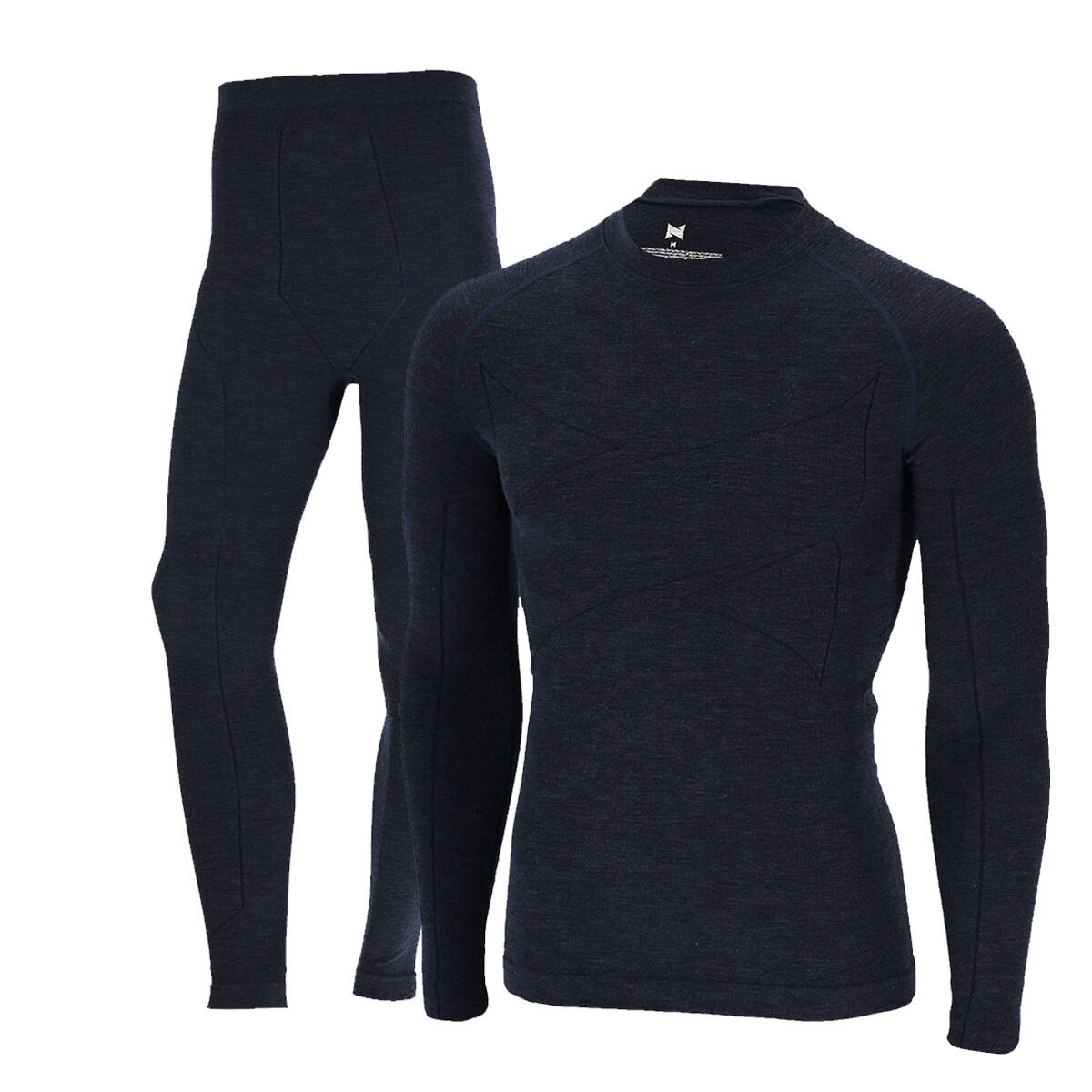 Xtreme Funktionsunterwäsche Set Herren Merinowolle Shirt + Leggings – Navy von Xtreme