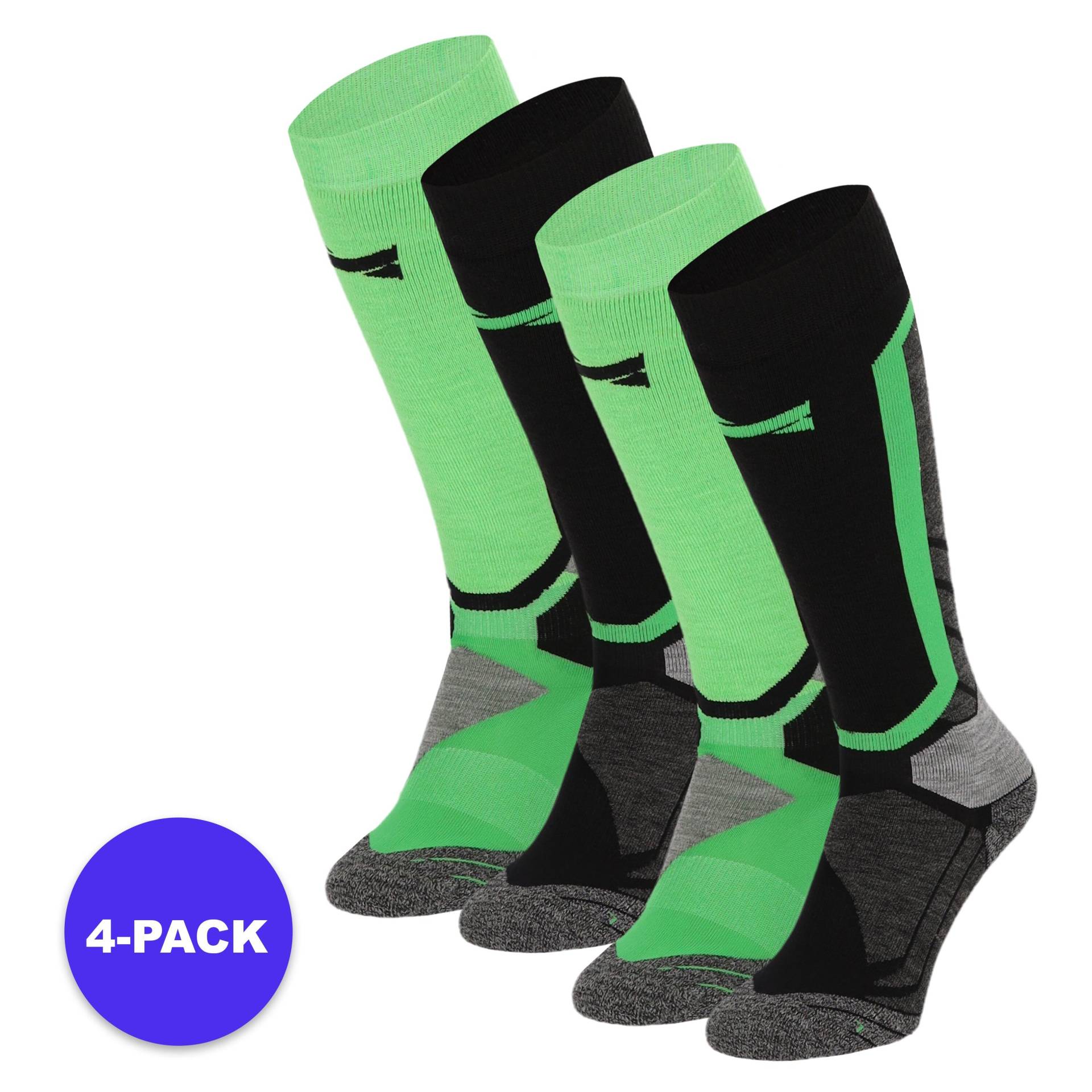 Xtreme - Snowboardsocken Unisex - 4er-Pack - Grün - Größe 45/47 - Skisocken von Xtreme