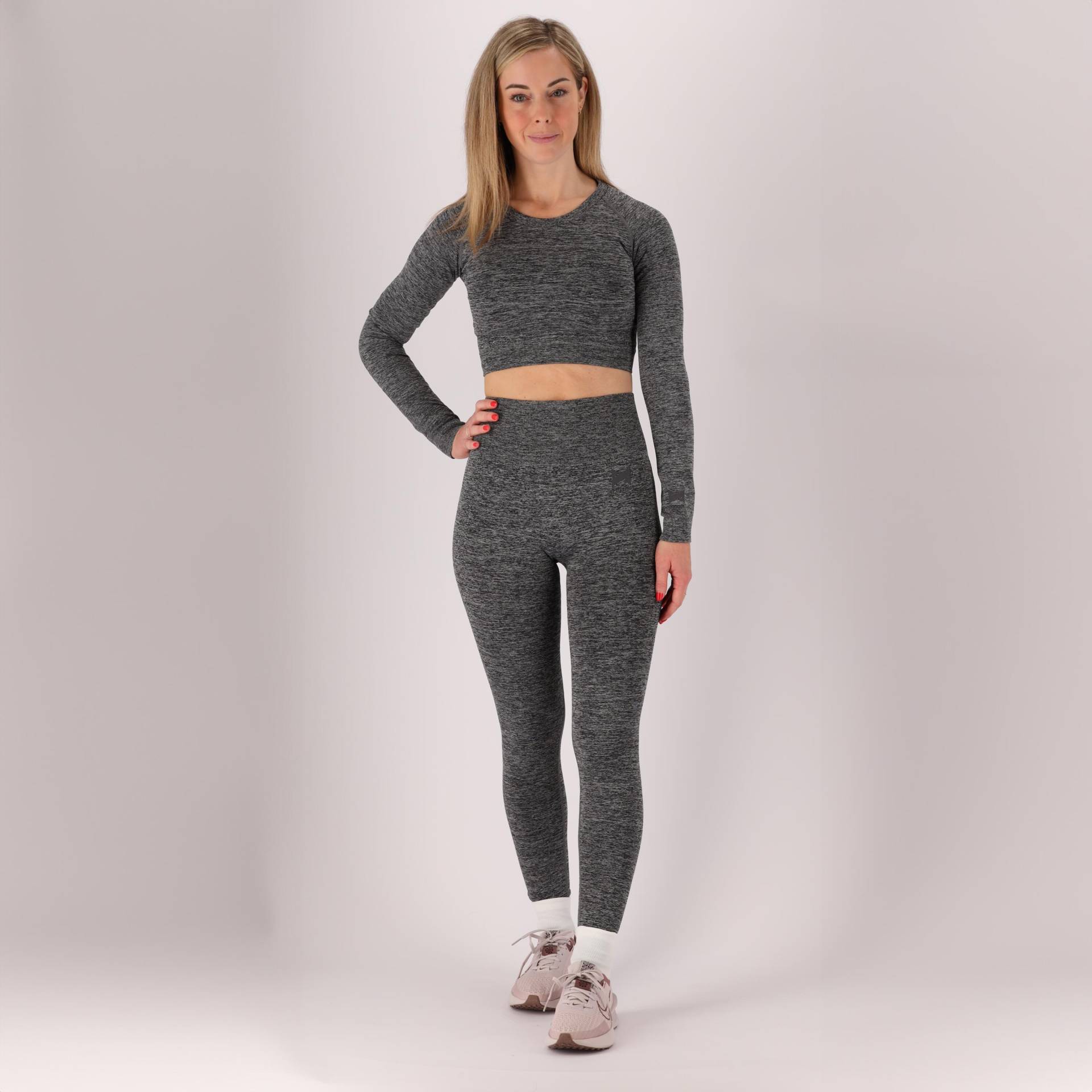 Xtreme - Sportset Damen - Kurz/Crop Top - Anthrazit - Crop Top Damen - Sport von Xtreme