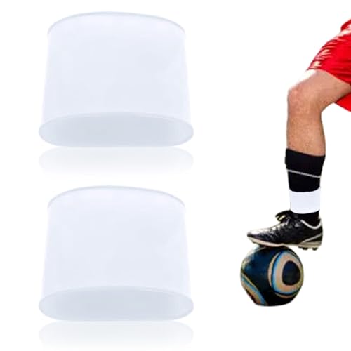 2 Stück rutschfest Schienbeinschonerhalter, 7,5cm Abwaschbar Fußball Schienbeinschoner, Silikon Anti-Slip Tape, Band Stutzenhalter für Erwachsene Kinder Herren Damen Football Ahin Guard Holder von Xuigort