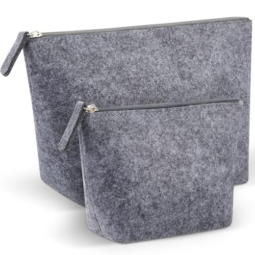 Xuniea 2 Stück Filz Kosmetiktasche Reise Rohlinge zum Beplotten Damen Schminktasche Multifunktion Kosmetikbeutel Federmäppchen Geschenke zum Muttertag Hochzeit Schulabschluss(Grau,M+S) Xuniea 2 Stück Filz Kosmetiktasche Reise Rohlinge zum Beplotten Damen Schminktasche Multifunktion Kosmetikbeutel Federmäppchen Geschenke zum Muttertag Hochzeit Schulabschluss(Grau,M+S) von Xuniea