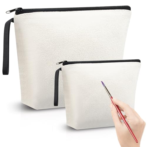 Xuniea 2 Stück DIY Blanko Stoffbeutel Kosmetiktasche zum Bemalen Leinwand Kulturbeutel Aufbewahrungstaschen Beplotten Tasche Federmäppchen Beste Geburtstag Geschenke für Freundin Kollegin Xuniea 2 Stück DIY Blanko Stoffbeutel Kosmetiktasche zum Bemalen Leinwand Kulturbeutel Aufbewahrungstaschen Beplotten Tasche Federmäppchen Beste Geburtstag Geschenke für Freundin Kollegin von Xuniea
