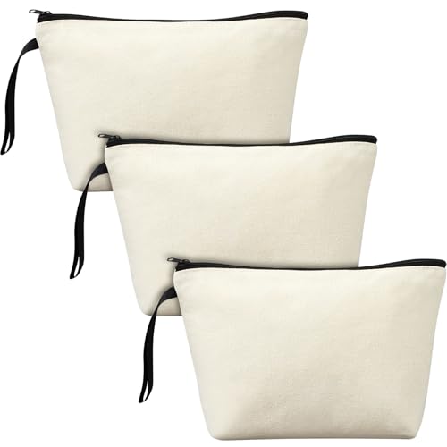Xuniea 3 Canvas Aufbewahrungstaschen Rohling Kosmetiktasche Blanko DIY Stoffbeutel Rohlinge zum Beplotten Tasche Federmäppchen Bemalen Geschenktüte für Muttertag Valentinstag Weihnachten (Weiß) Xuniea 3 Canvas Aufbewahrungstaschen Rohling Kosmetiktasche Blanko DIY Stoffbeutel Rohlinge zum Beplotten Tasche Federmäppchen Bemalen Geschenktüte für Muttertag Valentinstag Weihnachten (Weiß) von Xuniea