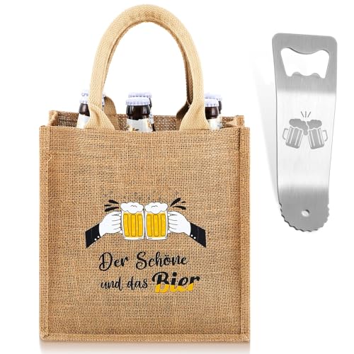 Xuniea Männerhandtasche für Bier Herrenhandtasche Bier Jute Biertasche für 6 Flaschen mit Flaschenöffner Bier Geschenke für Männer Bier Männertasche Geschenke für Valentinstag Geburtstag Vatertag Xuniea Männerhandtasche für Bier Herrenhandtasche Bier Jute Biertasche für 6 Flaschen mit Flaschenöffner Bier Geschenke für Männer Bier Männertasche Geschenke für Valentinstag Geburtstag Vatertag von Xuniea