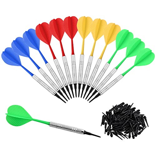 Xzeemo Dartpfeile, Dartpfeile mit Kunstoffspitze für Elektronische Dartscheibe, 12 Stück Soft Darts Pfeile Set, 14 Gramm Profi Softdarts Dartpfeil mit 100 Zusätzlichen Dartspitzen, Dartpfeile Plastik Xzeemo Dartpfeile, Dartpfeile mit Kunstoffspitze für Elektronische Dartscheibe, 12 Stück Soft Darts Pfeile Set, 14 Gramm Profi Softdarts Dartpfeil mit 100 Zusätzlichen Dartspitzen, Dartpfeile Plastik von Xzeemo
