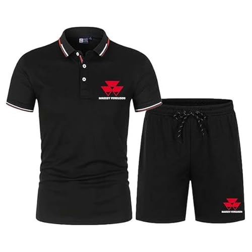 XzwgYlx Herren-Trainingsanzug-Set Mit Massey-Ferguson-Aufdruck, 2-teiliges Polo-Kurzarm-T-Shirt Und Shorts, Sommer-Sportbekleidung,L,Black XzwgYlx Herren-Trainingsanzug-Set Mit Massey-Ferguson-Aufdruck, 2-teiliges Polo-Kurzarm-T-Shirt Und Shorts, Sommer-Sportbekleidung,L,Black von XzwgYlx