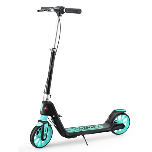 Y-RAIN Roller Scooter für Kinder ab 5 Jahren und Erwachsene bis 100KG mit Stoßdämpfungssystem und breiteren Reifen 200MM große Räder und ABE7 Kugellager von Y-RAIN