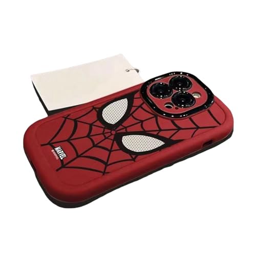 YAAYAGO Spider Man Handyhülle für iPhone 15 Hülle Spider Man Phone Hülle Für iPhone 15 Pro Max 14 13 12 11 Pro Maximales Farbweichkoffer-Rot-für iPhone13 (6.1 ") von YAAYAGO