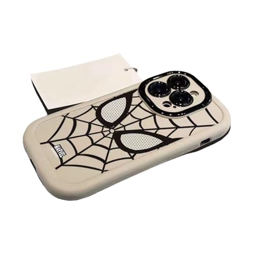 YAAYAGO Spider Man Handyhülle für iPhone 15 Hülle Spider Man Phone Hülle Für iPhone 15 Pro Max 14 13 12 11 Pro Maximales Farbweichkoffer-Weiß-Für iPhone 12 Pro von YAAYAGO