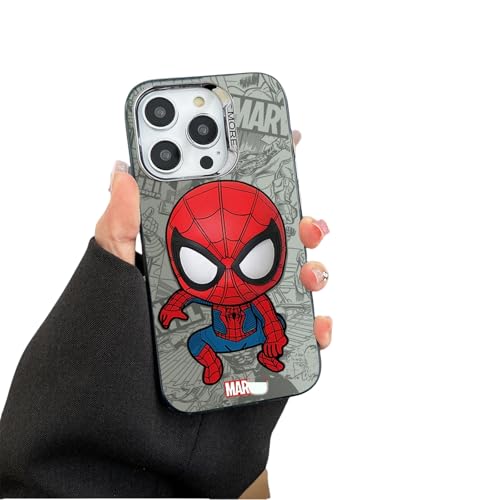 YAAYAGO Spider Man Handyhülle für iPhone 16 Hülle Cooler Spinnenmann Für iPhone 16 Pro Max Phone Hülle Für iPhone 15pro Farbe-Rot-Für iPhone14 Plus von YAAYAGO