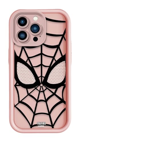 YAAYAGO Spider Man Handyhülle für iPhone 16 Hülle Spider Man Handy Fall Für IPhone 15 Fall Spider Man TPU Soft Phone Fall Für IPhone 16 Pro 16 Plus 16 Pro Max 14 12 11 Abdeckung-pink-Für iPhone 14PLUS von YAAYAGO