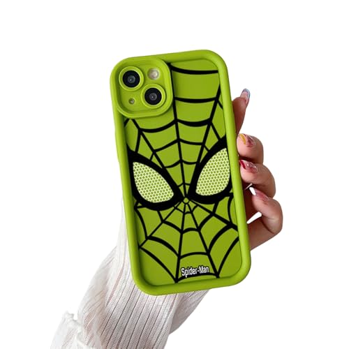 YAAYAGO Spider Man Handyhülle für iPhone 16 Hülle Spider Man Handy Fall Für iPhone 15 Fall Spider Man TPU Soft Phone Fall Für iPhone 14 Pro 15 Plus 13 Pro Max 12 11 Abdeckung-grün-Für iphone14PRO von YAAYAGO