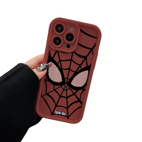 YAAYAGO Spider Man Handyhülle für iPhone 16 Hülle Spider Man Handy Fall Für iPhone 15 Fall Spider Man TPU Soft Phone Fall Für iPhone 14 Pro 15 Plus 13 Pro Max 12 11 Abdeckung-rot-Für iphone13Pro von YAAYAGO