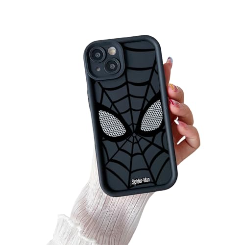 YAAYAGO Spider Man Handyhülle für iPhone 16 Hülle Spider Man Handy Fall Für iPhone 15 Fall Spider Man TPU Soft Phone Fall Für iPhone 14 Pro 15 Plus 13 Pro Max 12 11 Abdeckung-schwarz-Für iPhone15 von YAAYAGO