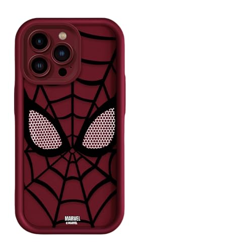 YAAYAGO Spider Man Handyhülle für iPhone 16 Hülle Spider Man Handy Fall Für iPhone 15 Fall Spider Man TPU Soft Phone Fall Für iPhone 16 Pro 16 Plus 16 Pro Max 14 12 11 Abdeckung-rot-Für iphone14PRO von YAAYAGO