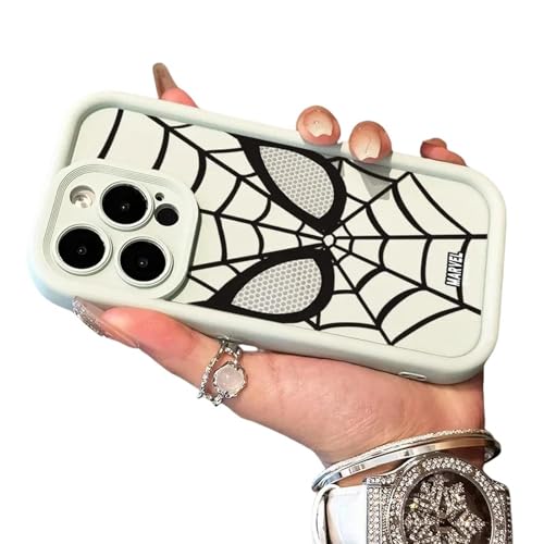 YAAYAGO Spider Man Handyhülle für iPhone 16 Hülle Spider Man Handy Fall Für iPhone 15 Fall Spider Man TPU Soft Phone Fall Für iPhone 16 Pro 16 Plus 16 Pro Max 14 12 11 Abdeckung-weiß-Für iphone13Pro von YAAYAGO