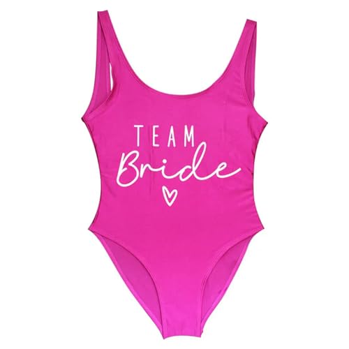 YAAYAGO Team Bride Swimsuit S-3Xl Team Braut Einkeiles Badeanzug Squad Women Badelorette Party Badeanzug-Lila-L von YAAYAGO