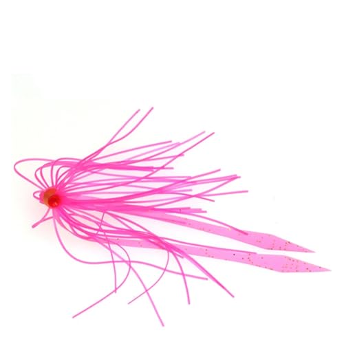 YAGHANG 30 Stück Tintenfischschnapper Jigging Angelköder Silikagel Rock Streamer Kombination Gleitteil DIY Zange (Farbe: 30 Stück Pink) von YAGHANG