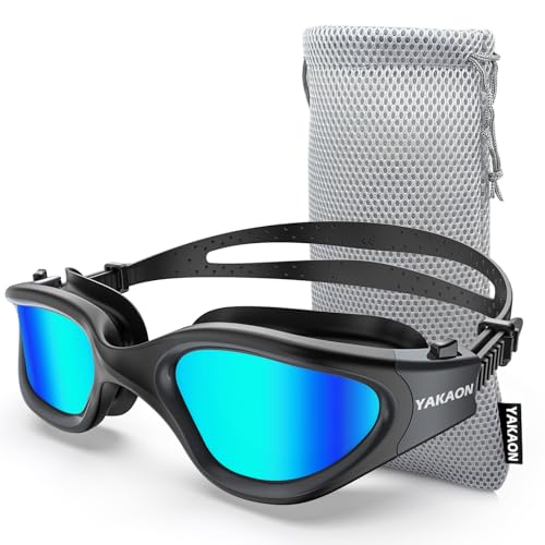 YAKAON Polarisiert Schwimmbrille für Herren und Damen,A1 Schwimmbrille mit Spiegel/Rauch Linse UV-Schutz Anti Nebel Verstellbar Profi Schwimmbrillen für Erwachsene Jugendliche YAKAON Polarisiert Schwimmbrille für Herren und Damen,A1 Schwimmbrille mit Spiegel/Rauch Linse UV-Schutz Anti Nebel Verstellbar Profi Schwimmbrillen für Erwachsene Jugendliche von YAKAON
