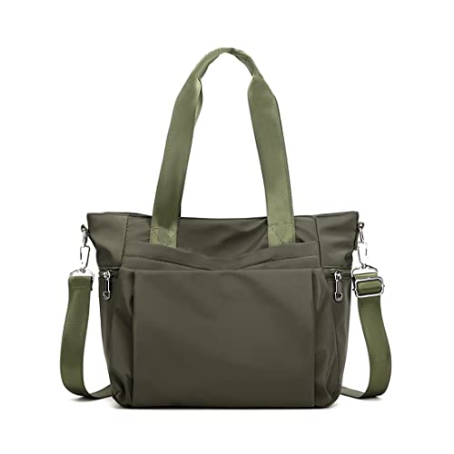 YANAIER Damen Handtaschen Schultertasche Wasserdicht Nylon Casual Multifunktionale Umhängetaschen Damen Hobos Schultertasche Shopper Tasche Armeegrün YANAIER Damen Handtaschen Schultertasche Wasserdicht Nylon Casual Multifunktionale Umhängetaschen Damen Hobos Schultertasche Shopper Tasche Armeegrün von YANAIER