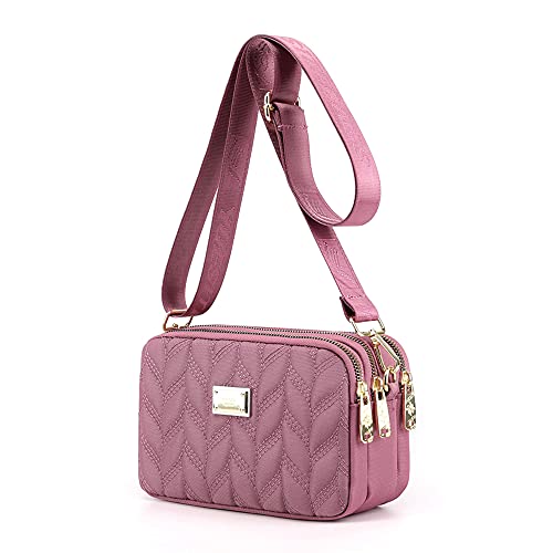 YANAIER Damen Handy Umhängetasche Schultertasche Wasserdicht Nylon kleine Tasche Handytaschen zum Umhängen Frauen Brieftasche Taro Lila YANAIER Damen Handy Umhängetasche Schultertasche Wasserdicht Nylon kleine Tasche Handytaschen zum Umhängen Frauen Brieftasche Taro Lila von YANAIER