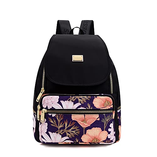YANAIER Damen Rucksack Wasserdichte Nylon Schultaschen Leichtgewicht Reiserucksack Rucksackhandtasche Daypack für Alltag Büro Schule Shopper Lila Tulpe YANAIER Damen Rucksack Wasserdichte Nylon Schultaschen Leichtgewicht Reiserucksack Rucksackhandtasche Daypack für Alltag Büro Schule Shopper Lila Tulpe von YANAIER