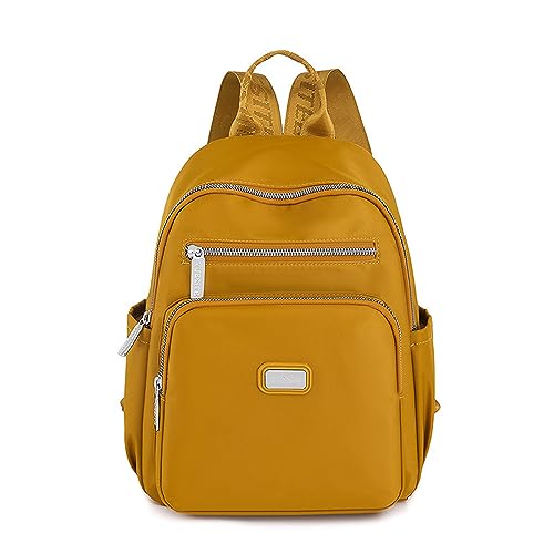 YANAIER Kleine Rucksack Für Damen Mädchen Nylon Wasserdicht Lässiger Tagesrucksack Schultaschen Anti Diebstahl Golden YANAIER Kleine Rucksack Für Damen Mädchen Nylon Wasserdicht Lässiger Tagesrucksack Schultaschen Anti Diebstahl Golden von YANAIER