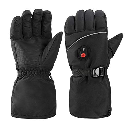 YANFJHV Bekannt für die Winterhitze, die das Skifahren im freien hält warm und kalt Bauhandschuhe Frauen (Black, One Size) von YANFJHV