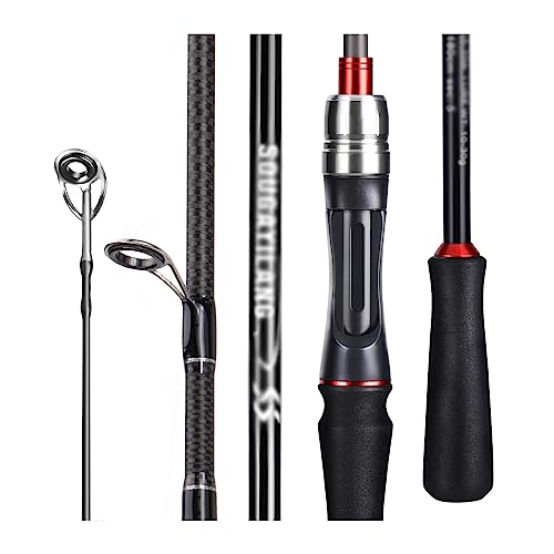 Angelrute, Angelrute 1,8/2..1 m Spinning/Casting Rod Power M Carbon Angelrute Pole 5/6 Abschnitte Reise Angelrute angelgerät, tragbare Angelrute(Spinning Rod,1.8m) von YANGKUI518