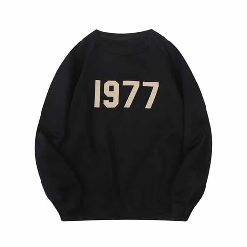 YANGSMEN Neue Rundhalsausschnitt Gepolstert Pullover Nische High Street Trend Herren Sweatshirt Klassische Solide Farbe Brief Drucken Sweatshirt-Color-3||XL von YANGSMEN