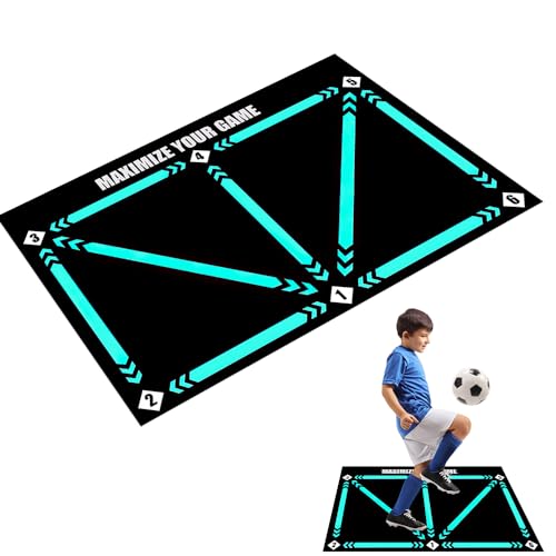YANGUN Fußball Schritt Trainingsmatte, 60x90 cm rutschfeste Fussballmatte Training, Ballkontrolle Trainingsmatte Dribble Silent Sports Zubehör, Fussballmatte Geschenke Für Fußballliebhaber YANGUN Fußball Schritt Trainingsmatte, 60x90 cm rutschfeste Fussballmatte Training, Ballkontrolle Trainingsmatte Dribble Silent Sports Zubehör, Fussballmatte Geschenke Für Fußballliebhaber von YANGUN