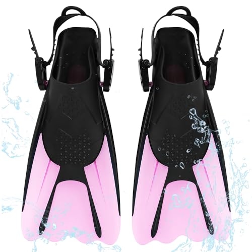 YANGUN Schnorchelflossen, Verstellbare Schwimmflossen Gr.34-38, Unisex Taucherflossen für Kinder & Erwachsene, Kurze Flossen Kinder Erwachsene Verstellbare Flossen für Schwimmen und Schnorcheln (Rosa) YANGUN Schnorchelflossen, Verstellbare Schwimmflossen Gr.34-38, Unisex Taucherflossen für Kinder & Erwachsene, Kurze Flossen Kinder Erwachsene Verstellbare Flossen für Schwimmen und Schnorcheln (Rosa) von YANGUN