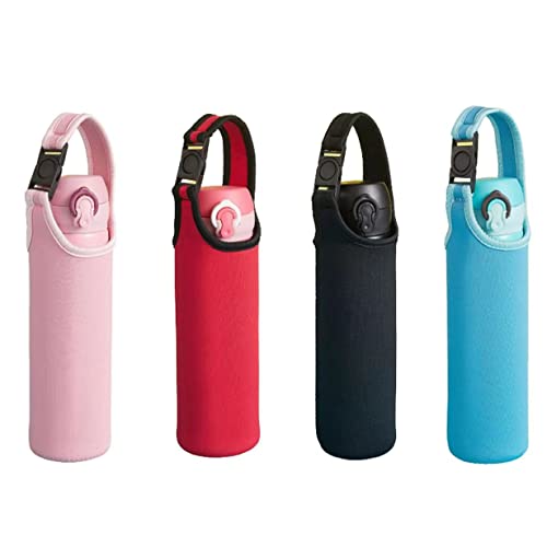 YANGWEN Sleeve Bottle Cup Carrier Pouch with Carrying Handle,4PCS Neopren Flaschen Schutzhülle Flaschen Wasserflasche Thermo-Hülle, Flaschen Thermo-Hülle Taschen,Thermohülle Isolierhülle von YANGWEN