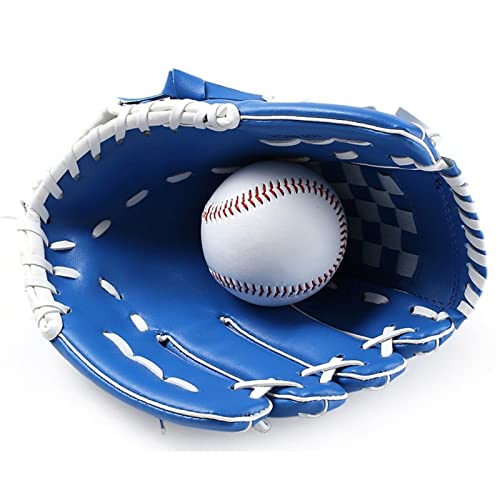 Baseball Handschuh, Linker Hand Mann Frau Baseball Training Baseballhandschuh Outdoor Sports Brown Softball-Übungsgeräte Größe 10.5/11,5/12.5(Blue 11.5 inch) von YANHAO